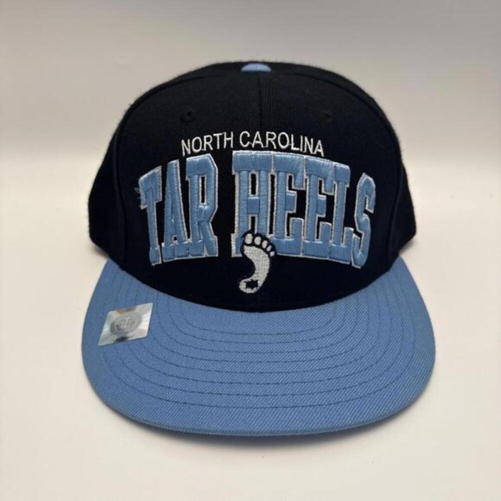 North Carolina Tar Heels Top of the World Black Blue Wool Snapback Hat Mens OSFM